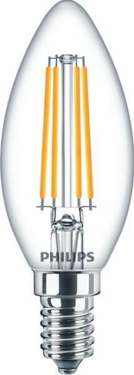 Signify GmbH (Philips) Ampoule LED pour bougie 6.5W, B35, E14 - blanc chaud (2700K)