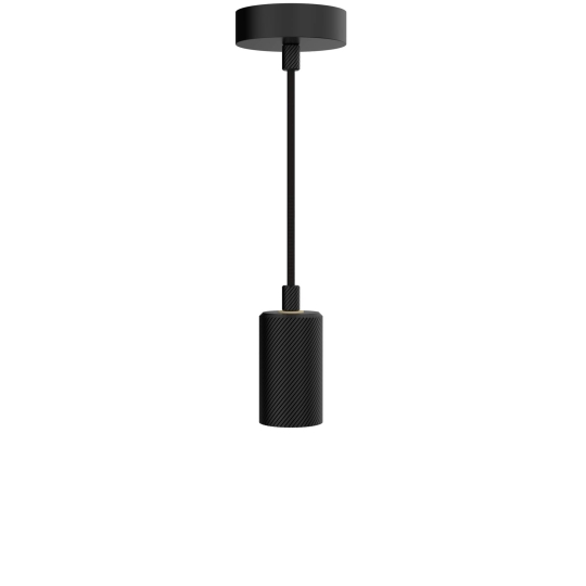 SEGULA Pendant lamp ALIX &quot;Wave&quot;, E27, cable length 2m - black (without bulb)