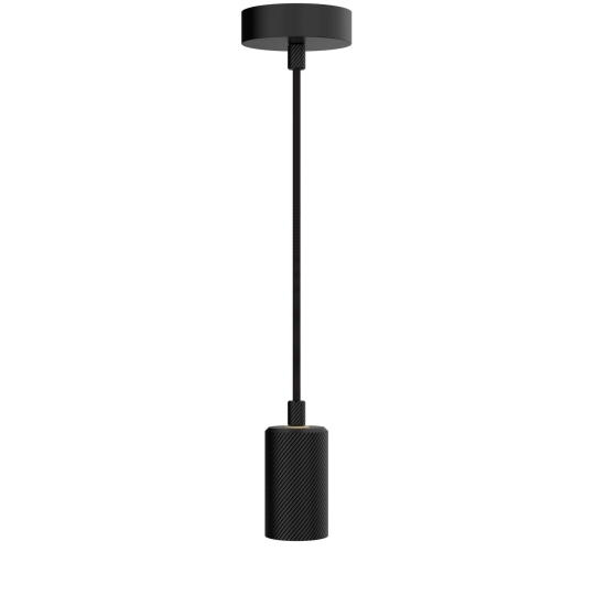 SEGULA Pendant lamp ALIX &quot;Wave&quot;, E27, cable length 4m - black (without bulb)