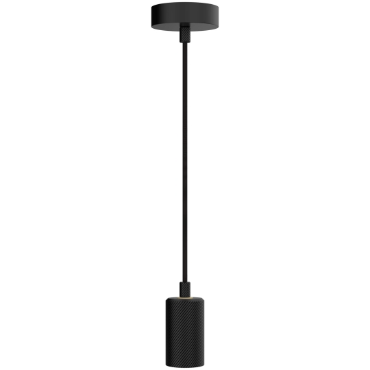 SEGULA Pendant lamp ALIX &quot;Wave&quot;, E27, cable length 5m - black (without bulb)