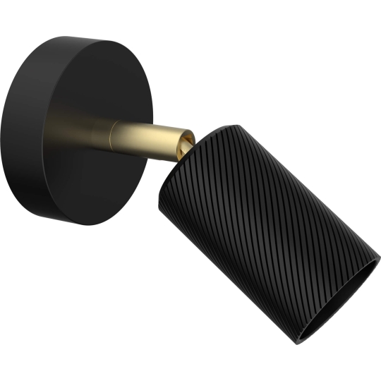 SEGULA handgefertigte Wandlampe BRONX, E27 - schwarz (ohne Luechtmittel)