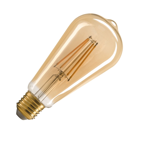 SLV LED lamp ST64 E27 goud 7.5W