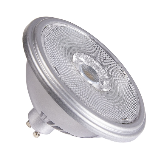 SLV Ampoule LED QPAR111 GU10 argent 12.5W - blanc chaud