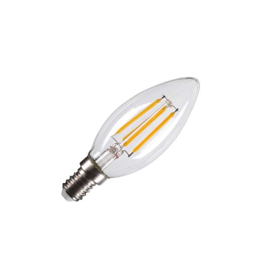 SLV LED lamp transparant C35 E14 - warm wit