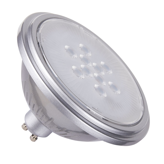 SLV GU10 LED lamp QPAR111 zilver 7W, 40° - warm wit (2700K)