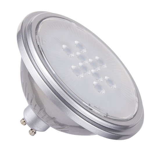 SLV GU10 LED lamp QPAR111 silver 7W, 40° - warm white (3000K)