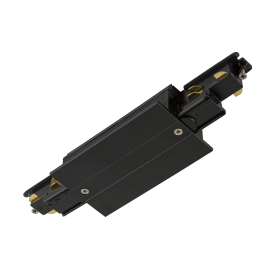 SLV Longitudinal connector for S-TRACK 3-phase recessed rail, black, DALI