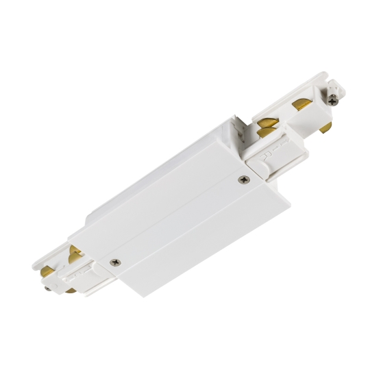 SLV Longitudinal connector for S-TRACK 3-phase recessed rail, white, DALI