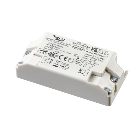 SLV LED driver 10 W, 700mA, PHASE, incl. strain relief