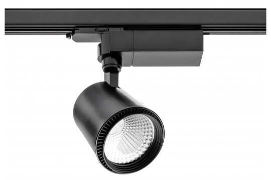 GTV LED spotlight COB X-LINE for 3-phase system, 30W, 24°, black - neutral white (4000K)